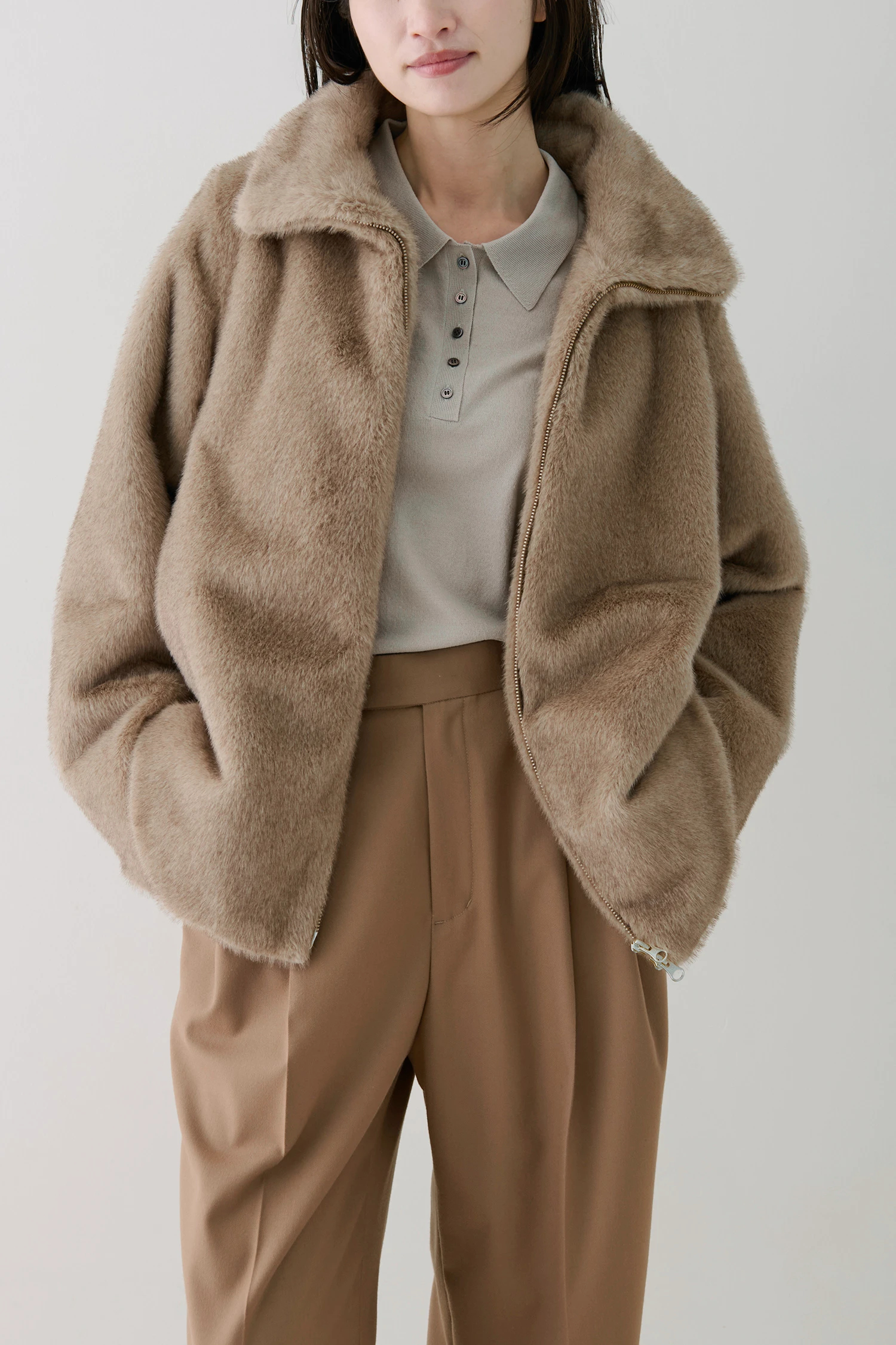 カオリン STATE OF MIND ファー フーディーブルゾン 新品 完売 STATE OF MIND辺見えみり ファーフーディブルゾン