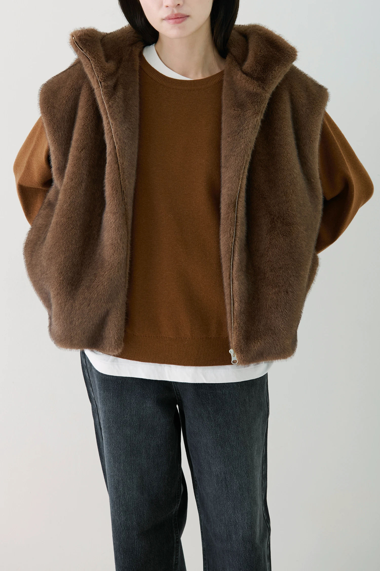 STATE OF MIND（ステートオブマインド）｜fur hoodie vestアイテムの