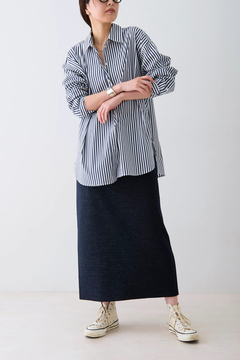 STATE OF MIND(ステートオブマインド) |lame knit skirt