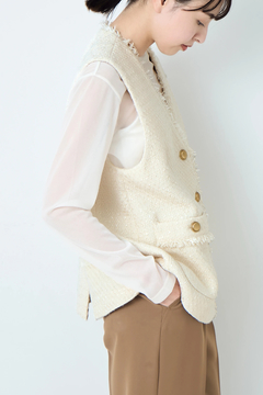 STATE OF MIND(ステートオブマインド) |tweed v-neck vest