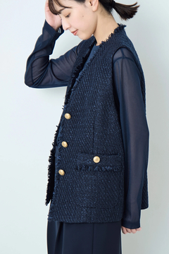 STATE OF MIND(ステートオブマインド) |tweed v-neck vest