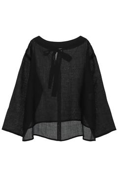 STATE OF MIND(ステートオブマインド) |linen back-tie blouse