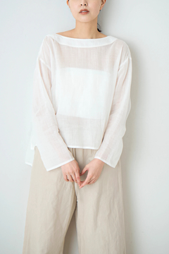 STATE OF MIND(ステートオブマインド) |linen back-tie blouse