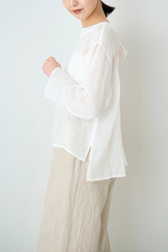 STATE OF MIND(ステートオブマインド) |linen back-tie blouse