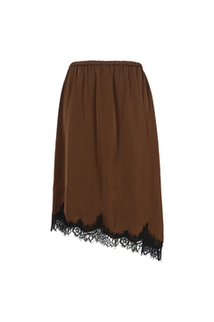 STATE OF MIND(ステートオブマインド) |satin lace skirt