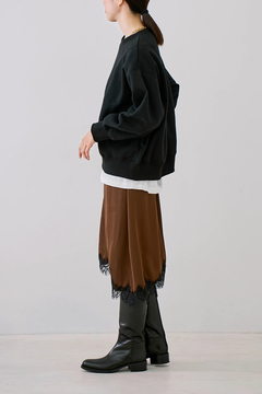 STATE OF MIND(ステートオブマインド) |satin lace skirt