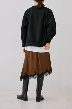 STATE OF MIND(ステートオブマインド) |satin lace skirt