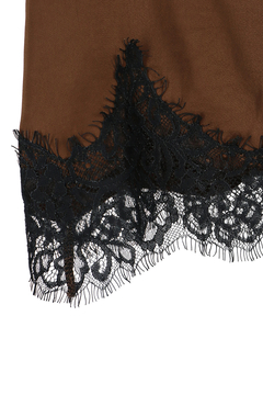 STATE OF MIND(ステートオブマインド) |satin lace skirt