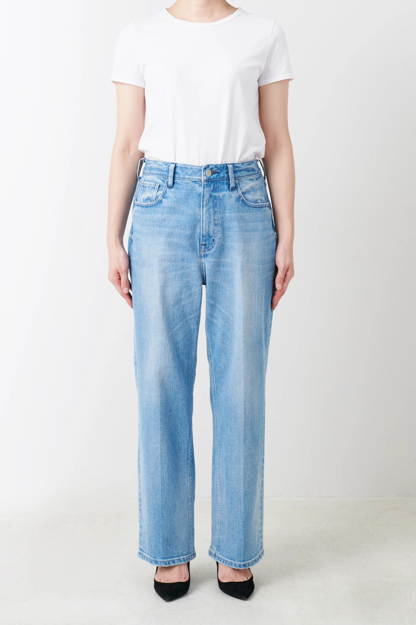 sale販売店 【Healthy DENIM】 Clover ハイライズワイドストレート 01 ...