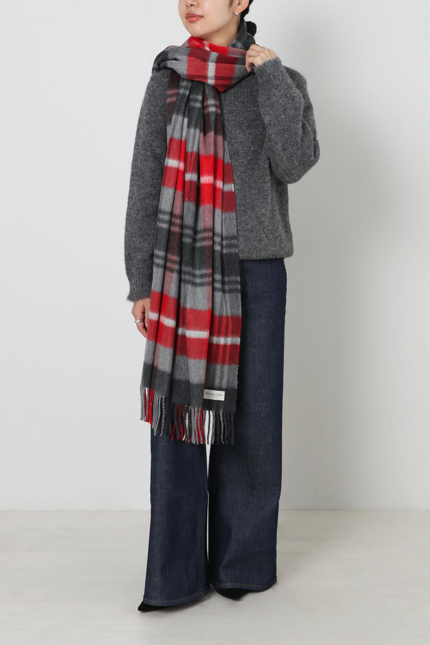 o*3様 johnstons cashmere ジョンストンズ カシミヤ ストー Johnstons of Elgin ジョンストンズ JOHNSTONS カシミア大判