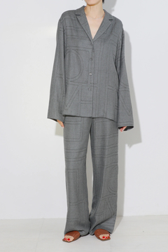 TOTEME(トーテム) |Monogram flannel pj bottoms