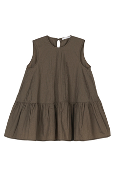 日本未入荷！CECILIE BAHNSEN Macyフリルコットンポプリンドレス CECILIE BAHNSEN コットンポプリン ミディワンピース ラッフル