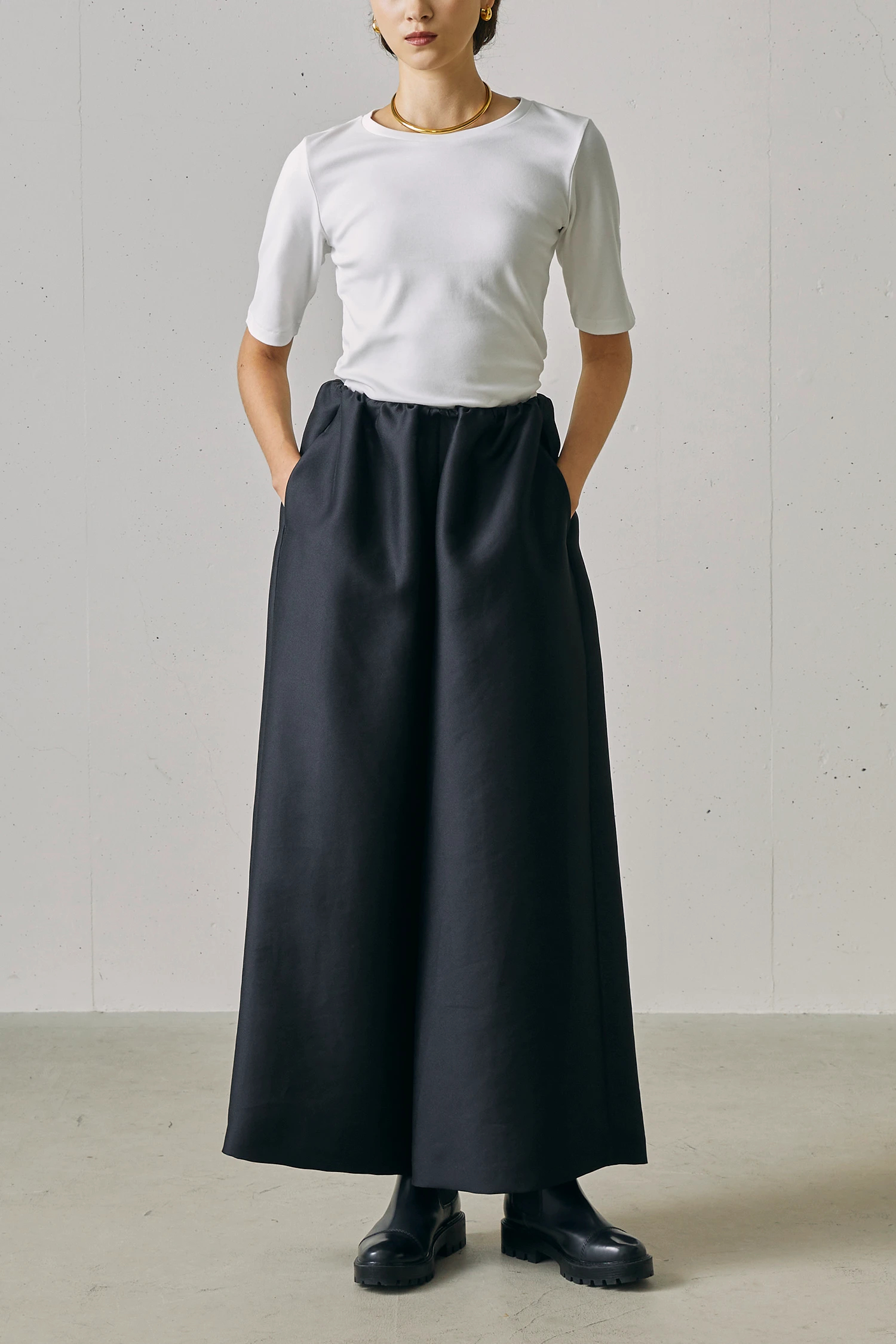 j。（ジェイドット）｜オクタダブルクロス・ギャザーパンツアイテムの