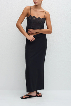 MATTEAU(マトー) |Crepe Column Skirt