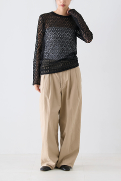 IRONING(アイロニング) |flower lace long slv