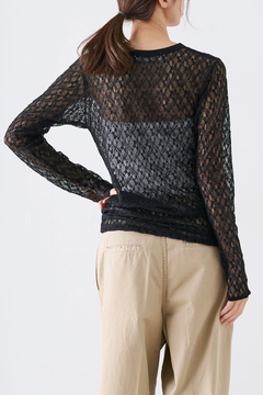 IRONING(アイロニング) |flower lace long slv