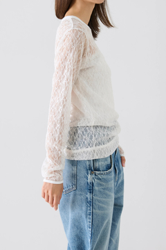IRONING(アイロニング) |flower lace long slv