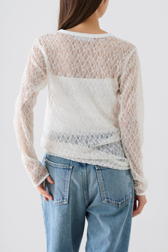 IRONING(アイロニング) |flower lace long slv