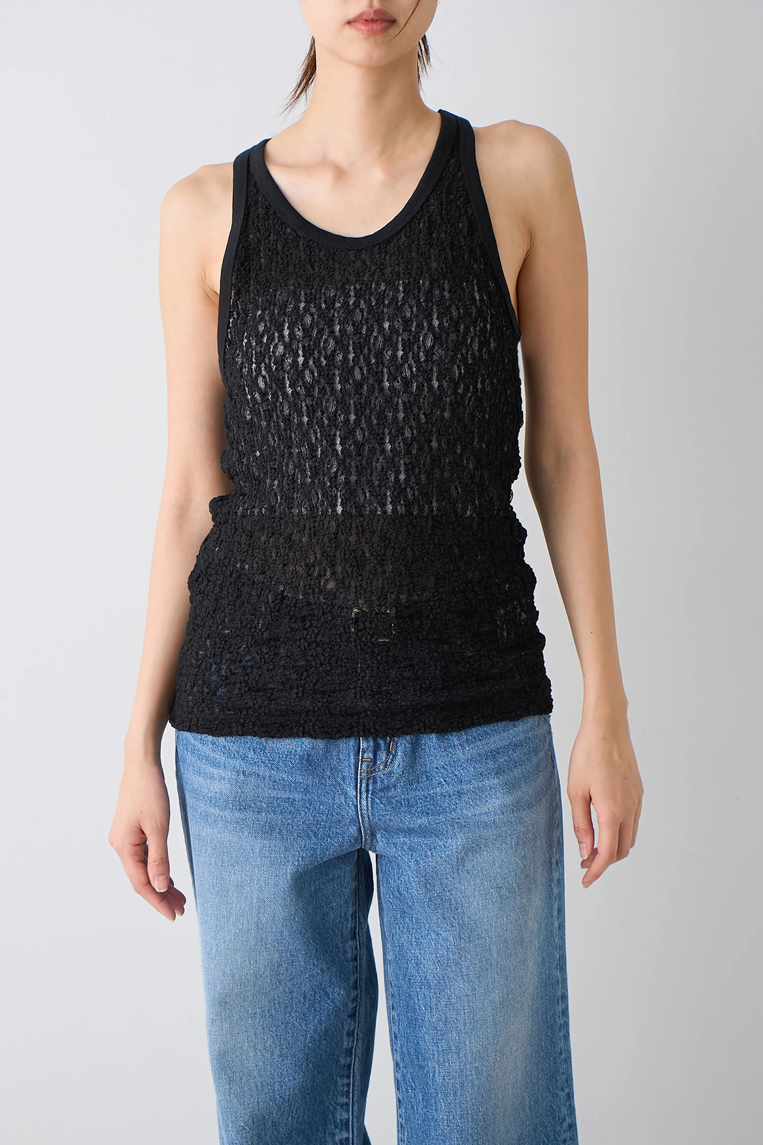 IRONING（アイロニング）｜floral shirred lace tankアイテムの詳細