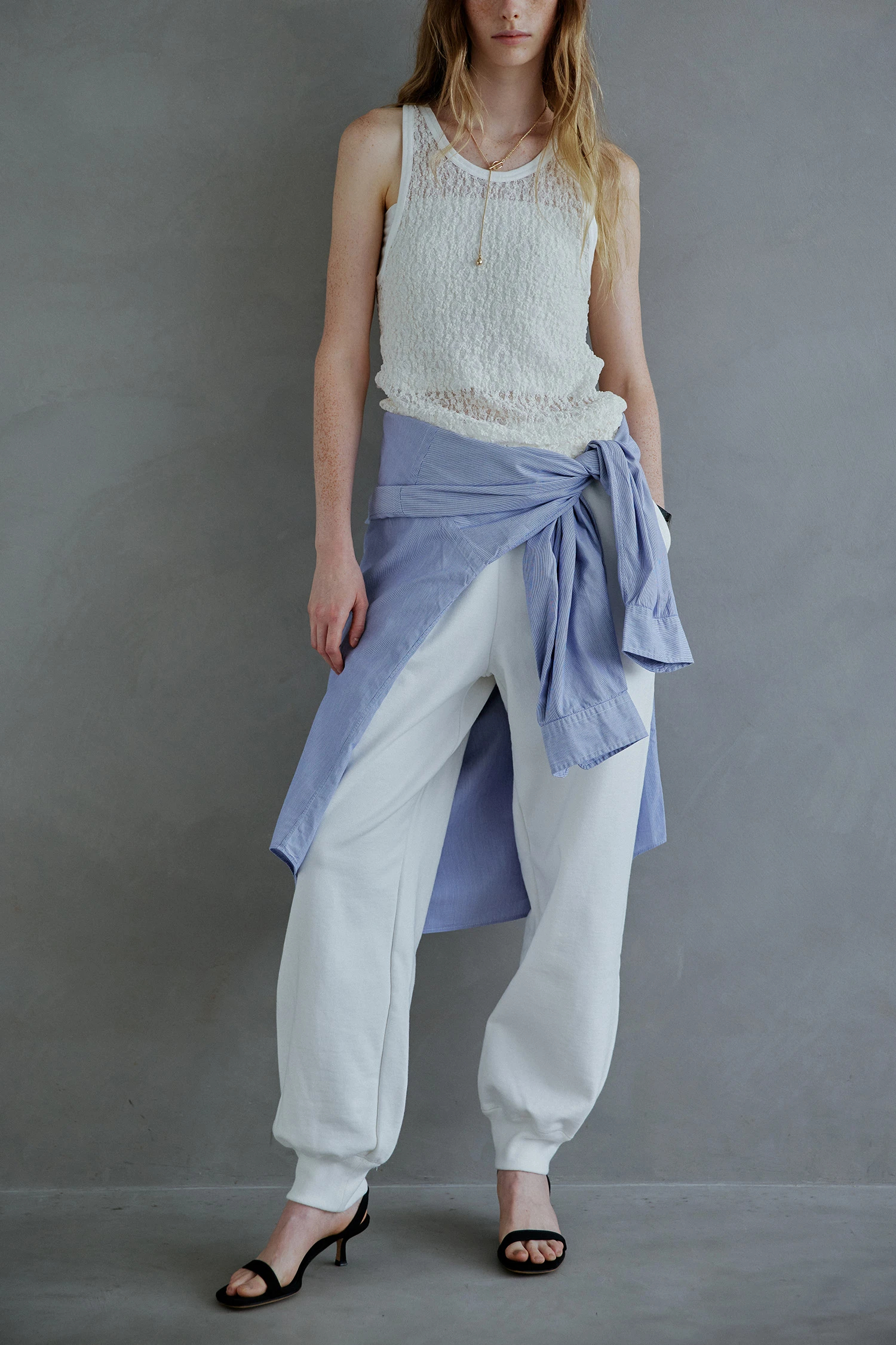 IRONING（アイロニング）｜floral shirred lace tankアイテムの詳細
