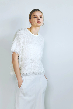 IRONING(アイロニング) |feather tulle S/S tee